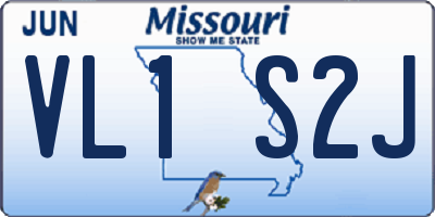 MO license plate VL1S2J
