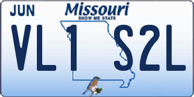 MO license plate VL1S2L
