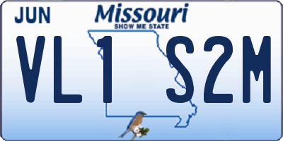 MO license plate VL1S2M