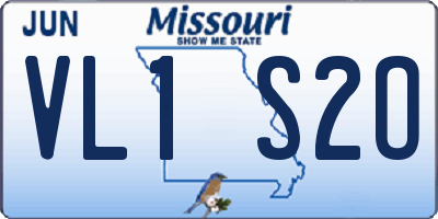 MO license plate VL1S2O