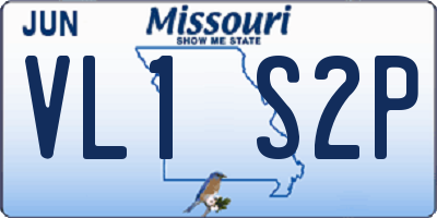 MO license plate VL1S2P