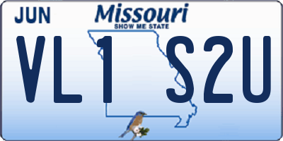 MO license plate VL1S2U