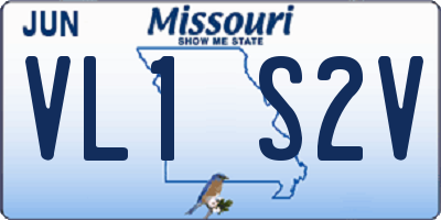 MO license plate VL1S2V