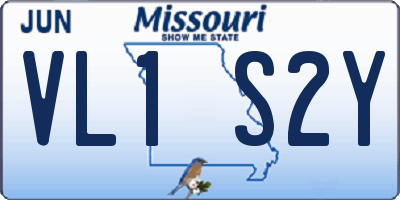 MO license plate VL1S2Y