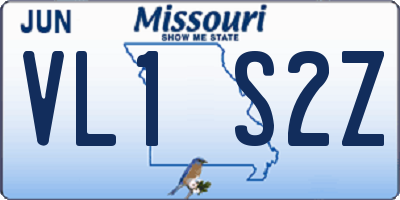 MO license plate VL1S2Z