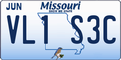 MO license plate VL1S3C