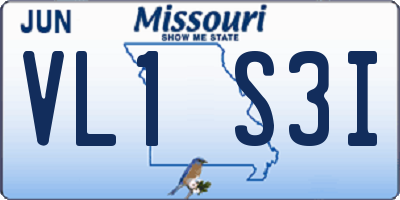MO license plate VL1S3I