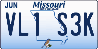 MO license plate VL1S3K