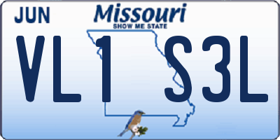 MO license plate VL1S3L