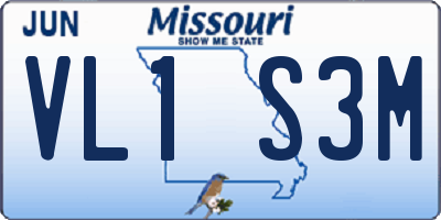 MO license plate VL1S3M