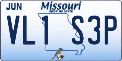 MO license plate VL1S3P