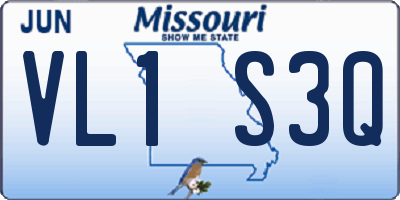 MO license plate VL1S3Q