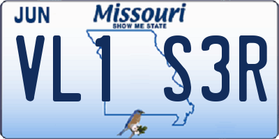 MO license plate VL1S3R