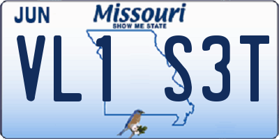 MO license plate VL1S3T