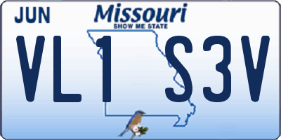 MO license plate VL1S3V