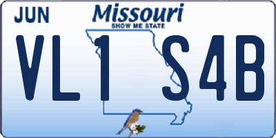 MO license plate VL1S4B