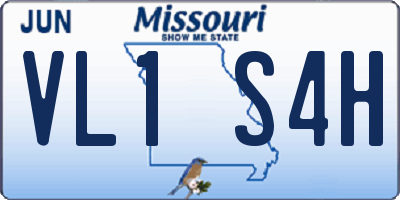MO license plate VL1S4H