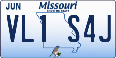 MO license plate VL1S4J
