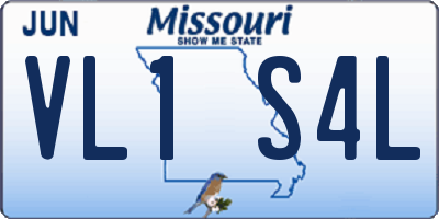 MO license plate VL1S4L
