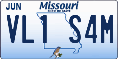 MO license plate VL1S4M