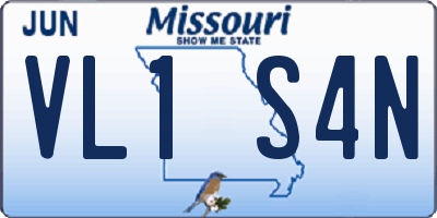 MO license plate VL1S4N