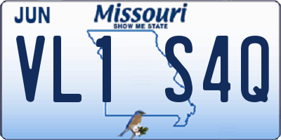 MO license plate VL1S4Q