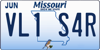 MO license plate VL1S4R