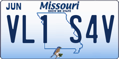 MO license plate VL1S4V