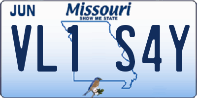 MO license plate VL1S4Y