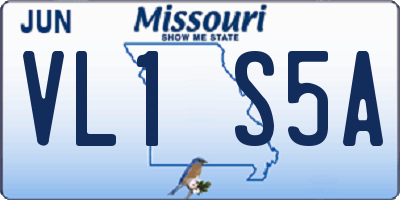 MO license plate VL1S5A