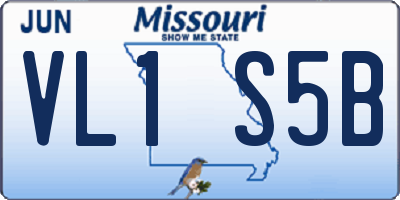 MO license plate VL1S5B
