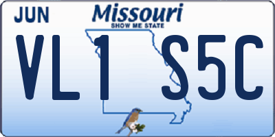 MO license plate VL1S5C