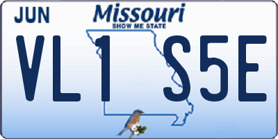 MO license plate VL1S5E