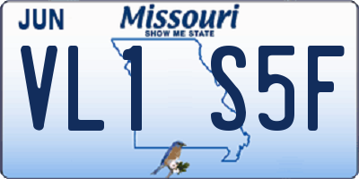 MO license plate VL1S5F
