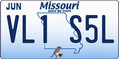 MO license plate VL1S5L