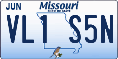 MO license plate VL1S5N