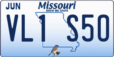 MO license plate VL1S5O