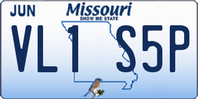MO license plate VL1S5P