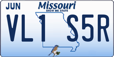 MO license plate VL1S5R