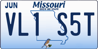 MO license plate VL1S5T
