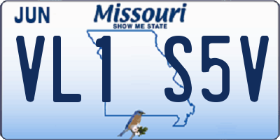 MO license plate VL1S5V