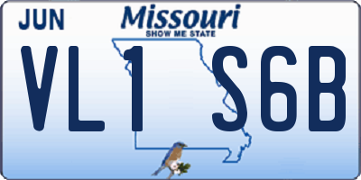 MO license plate VL1S6B