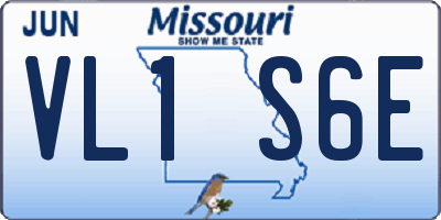 MO license plate VL1S6E
