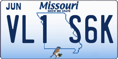 MO license plate VL1S6K