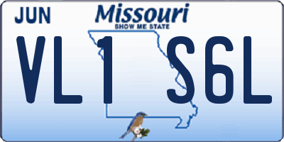 MO license plate VL1S6L
