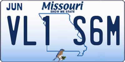 MO license plate VL1S6M
