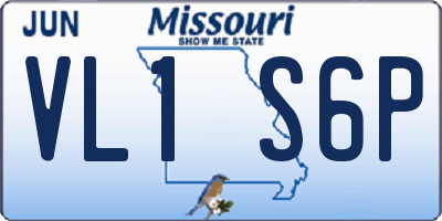 MO license plate VL1S6P