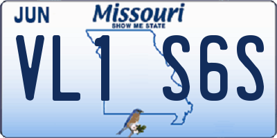 MO license plate VL1S6S