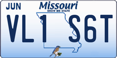 MO license plate VL1S6T