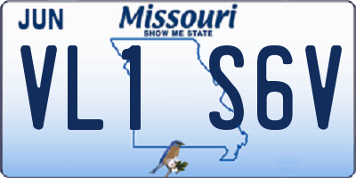 MO license plate VL1S6V
